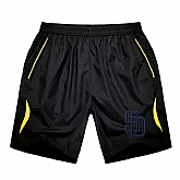 Men's San Diego Padres Black Gold Stripe MLB Shorts